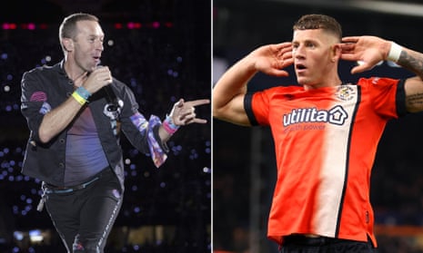 Coldplay’s Chris Martin and Luton Town’s Ross Barkley