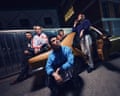 A portrait of alienation and egotism … (left to right) Tom Coll, Conor Deegan, Grian Chatten, Conor Curley and Carlos O’Connell of Fontaines DC.