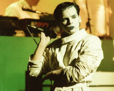 Gary Numan at the Hammersmith Odeon in 1984.