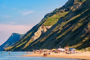 View of the Fiorenzuola di Focara beach