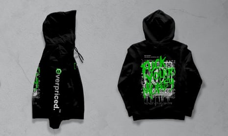The Overpriced hoodie with expletive laden logo in neon green
