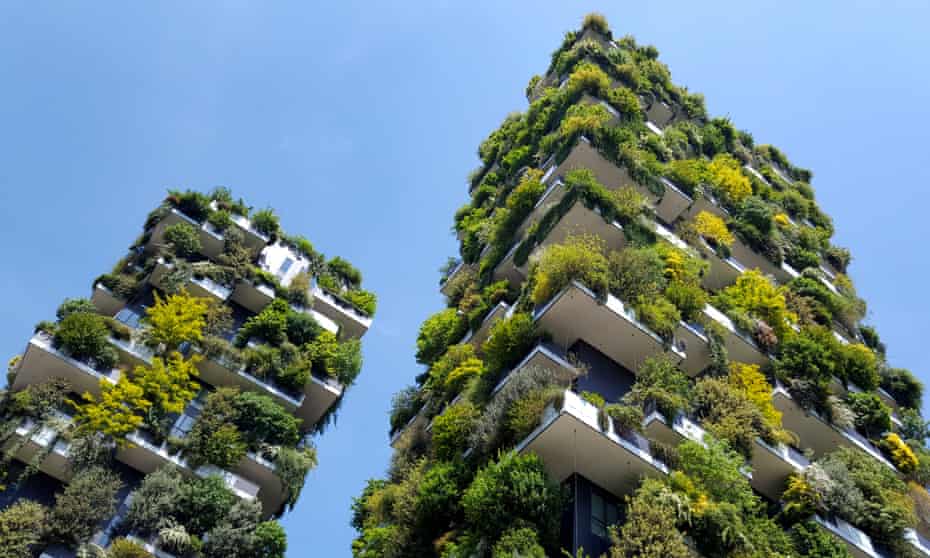 Vertical Forest (Bosco Verticale) residential towers, two award-winning green buildings designed by Boeri Architects in Milan, Italy