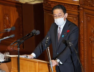 Japan’s prime minister Fumio Kishida in parliament yesterday.