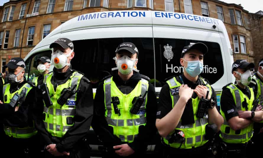 Immigration enforcement van in Glasgow, United Kingdom, 13 May 2021