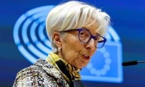 ECB president Christine Lagarde attends a plenary session at the European Parliament in Brussels in February.