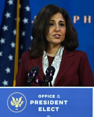 Neera Tanden, Biden's choice to head the Office of Management and Budget.