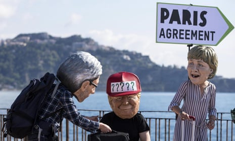 Protesters dressed as Italian prime minister Paolo Gentiloni, Donald Trump and Angela Merkel, Sicily, May 2017