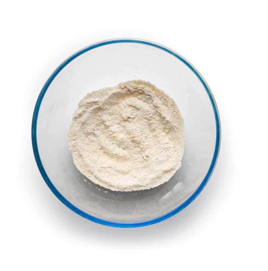 Felicity Cloake’s courgette fritters 2: the bowl of flour.