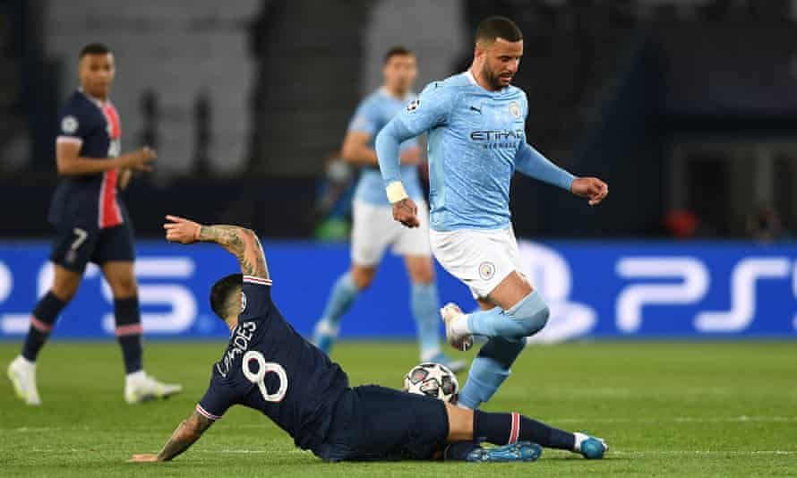 Kyle Walker went on one tremendous run into PSG’s penalty area which summed up Manchester City’s change of attitude after half-time.