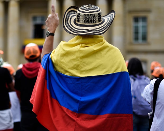 Colombia flag person