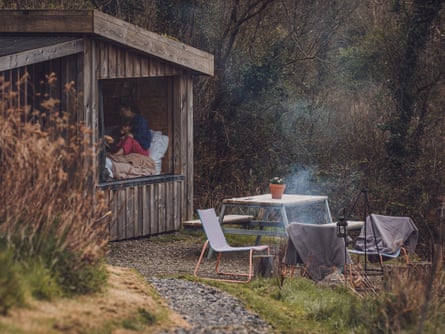 Cabins set in the woodland offer space to be at one with nature