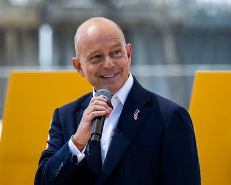 Steve Hilton during an event in Huntington Beach, California, 22 April 2025.