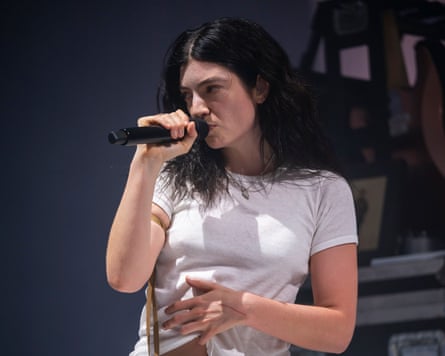 Thankful … Lorde on the Woodsies stage.