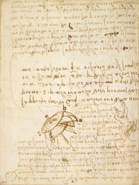One of da Vinci’s manuscripts, Codex Forster Book I Fol 44r.