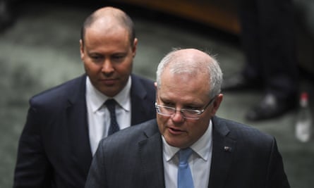 Prime minister Scott Morrison and treasurer Josh Frydenberg.