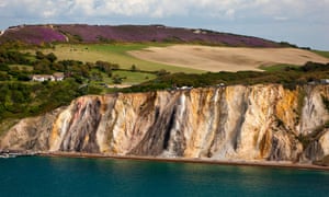the coloured cliffs of Alum Bay
