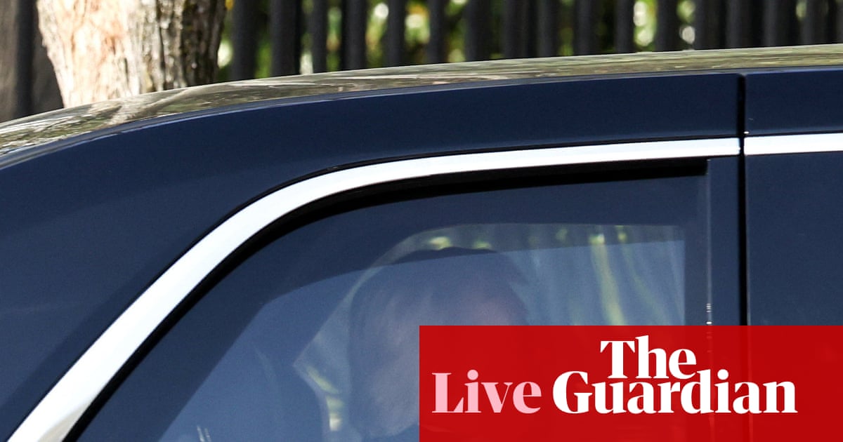 Trump becomes first sitting president to attend supreme court as justices hear arguments on birthright citizenship - live