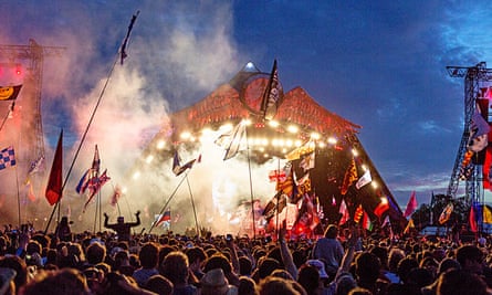 The Who on the Pyramid stage at Glastonbury.
