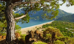 Plage en mer Méditerranée. Cirali, Turquie