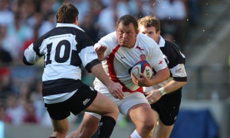 Steve Thompson in action for England against the Barbarians at Twickenham in 2009.