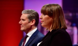 Jess Phillips and Keir Starmer on the BBC’s Andrew Marr Show. ‘For lots of people, I don’t look like any prime minister that has ever existed. I get that,’ she says, but says it is time for Labour’s next leader to be a woman.