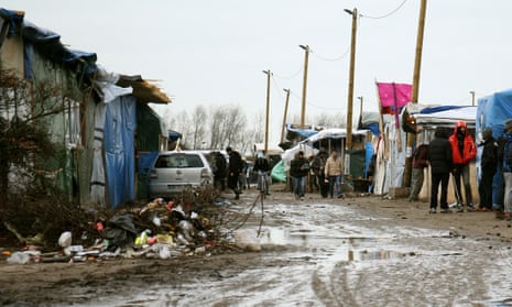 A general view of the Jungle refugee camp in Calais, France