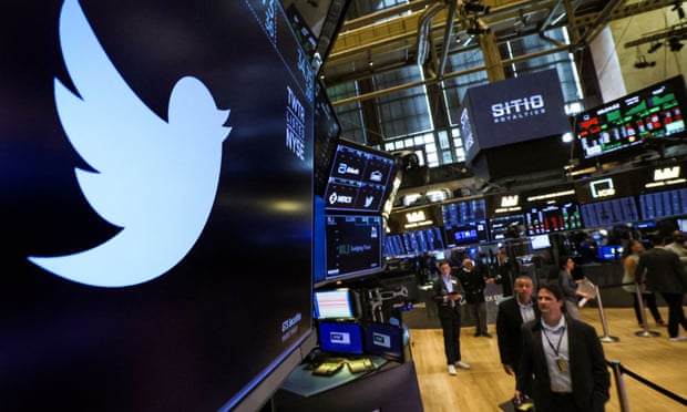 The Twitter logo on a screen on the New York Stock Exchange this month.