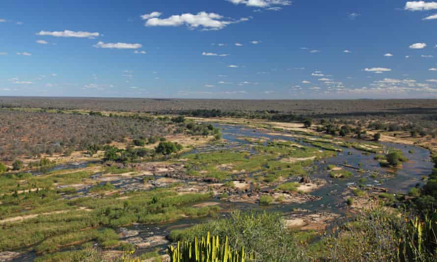 Olifants River seen from Olifants camp, Kruger national park, South Africa.