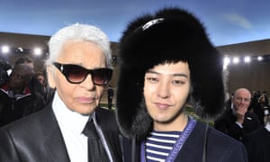 Karl Lagerfeld with G dragon.