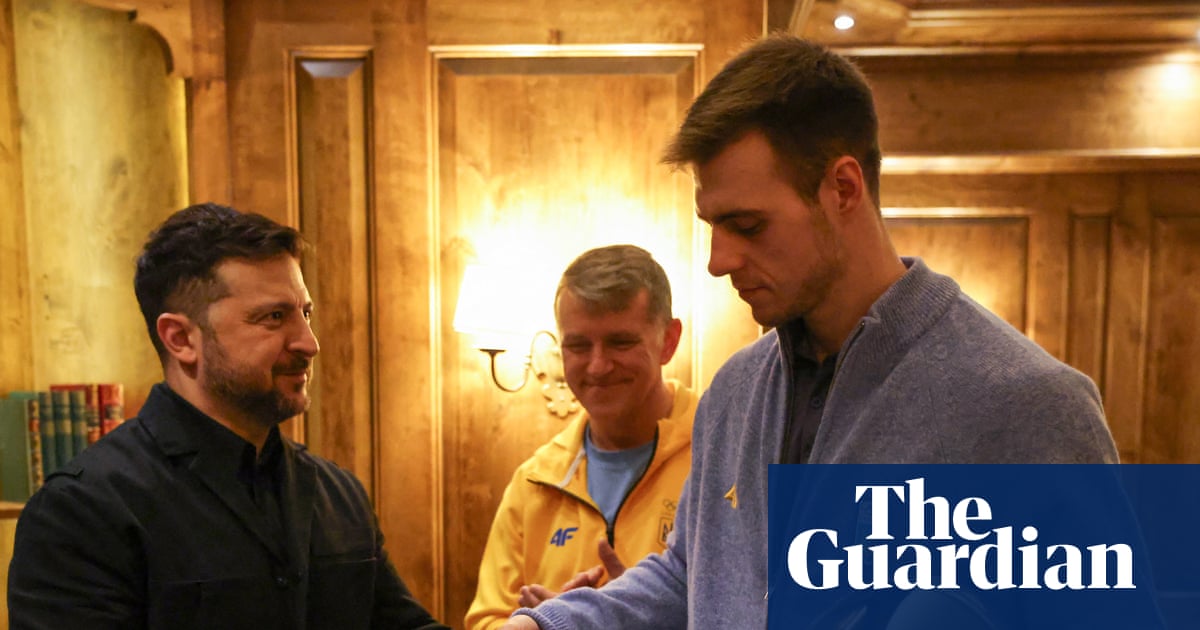 Volodymyr Zelenskyy honours disqualified skeleton racer with order of freedom