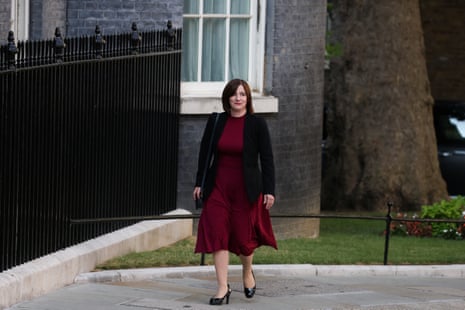 Bridget Phillipson walks on Downing Street after Britain’s newly appointed prime minister, Andy Burnham, took office on 20 July 2026.