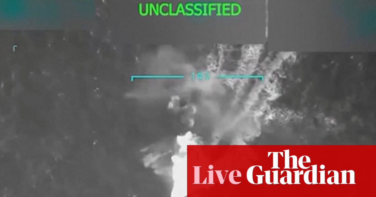 Suspected smuggling boat struck twice by military was reportedly moving drugs to South American country, not US –as it happened