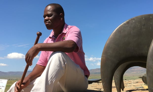 South African game reserves face hard times as Covid halts tourism Dalton Ngobose, an Isandlwana battlefield guide, has had few clients. Photograph: Kevin Rushby/The Guardian