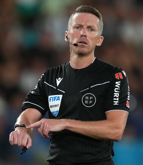 Alejandro Hernandez leads the Spanish team of match officials in charge of laying down the law at the Astana Arena.