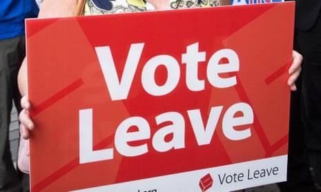 A Vote Leave placard