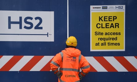 HS2 construction at Euston station. Many building workers have been moved on or face redundancy.