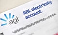 An AGL power bill