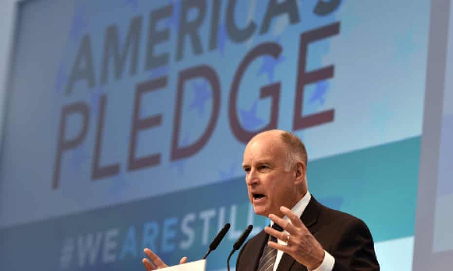 When Trump pulled out of the Paris climate accords, Governor Jerry Brown and other political leaders went overseas to keep the flame alive, acting almost as its own nation-state.