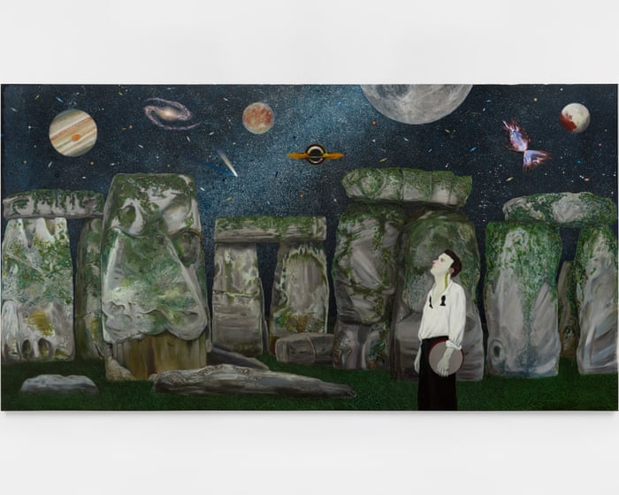 Nicole Eisenman review: ICE-like goons clash with sublime stargazing as America’s magical magpie returns
