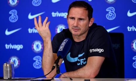 Frank Lampard speaks to the media on Friday.