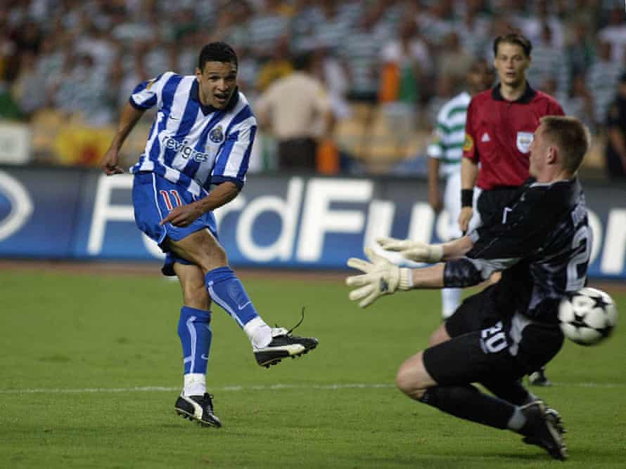 Has any club ever played every game in every competition in a season? | Soccer 2 Porto’s Derlei fires the ball past Celtic goalkeeper Robert Douglas to score the winning goal in the 2003 Uefa Cup final.