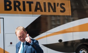 Tim Farron on a campaign stop in London.