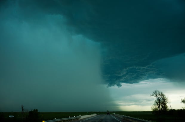 Massive clouds roll over South Dakota's farmlands