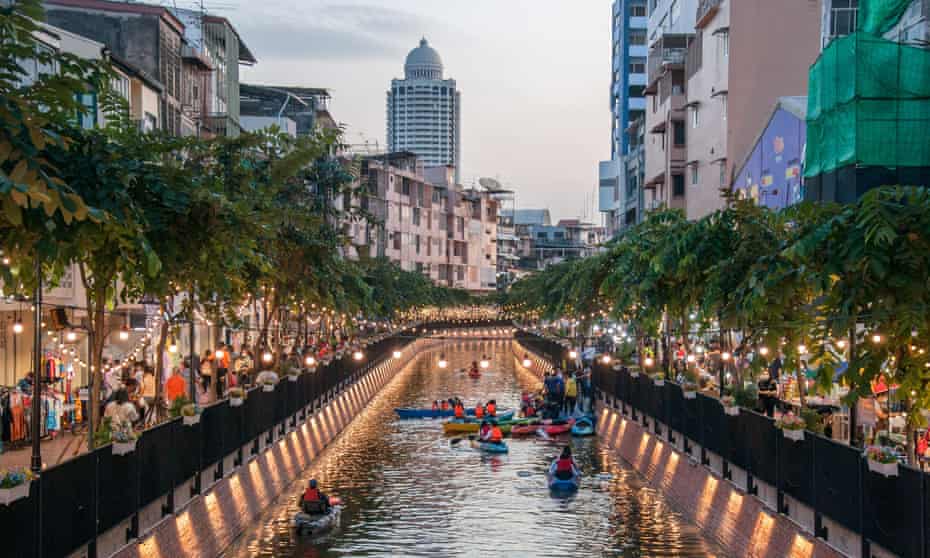 The rejuvenated Khlong Ong Ang canal, Bangkok