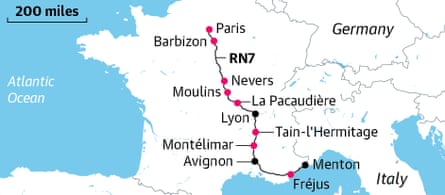 Travel France road trip map