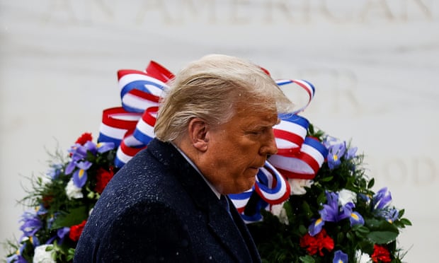 Donald Trump at Veterans Day observance at Arlington National Cemetery in Arlington, Virginia, 11 November 2020.