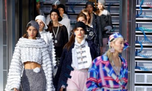 Models in the spring/summer 2017 Chanel catwalk show