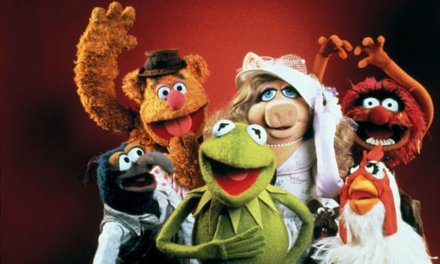 Gonzo, Fozzie Bear, Kermit the Frog, Miss Piggy, Camilla the Chicken and Animal from the Muppets (1976).