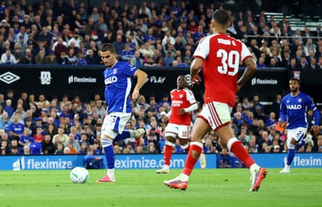 Ipswich Town's Anis Mehmeti pulls a goal back.
