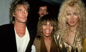 Rod Stewart, Tina Turner and Alana Stewart circa 1981 in New York City, circa 1981